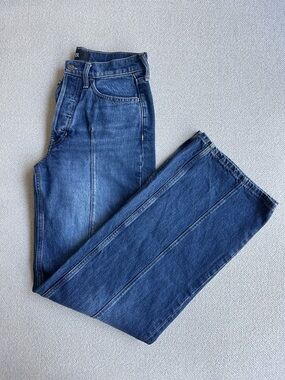 Banana Republic Pintuck Classic High-Waist Blue Denim Jeans